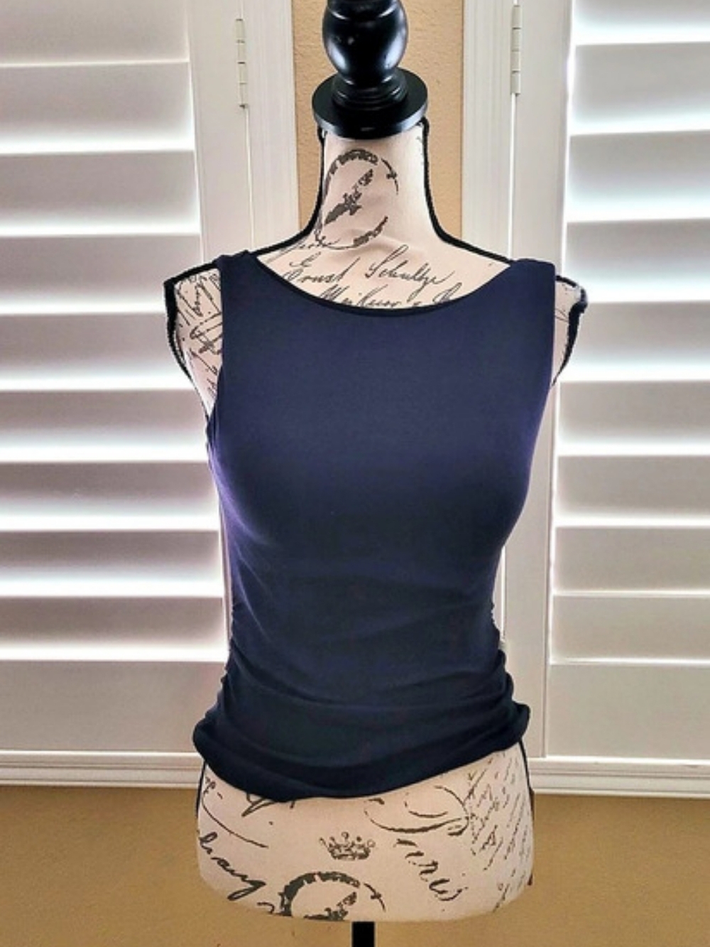 OGL Elastic Open Back Bra Tank Open Back Tank in Blue Size Small NWT
